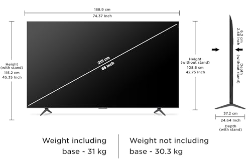 Image of TCL 215 cm (85 inches) 4K UHD Smart QLED Google TV 85P8L