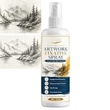 Spray fissante ad asciugatura rapida, spray di fissaggio professionale a olio pastello, opaco, trasparente, non sbiadisce, spray fissante durevole e pratico, protegge (1 pezzo)