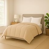 Edredom Dupla Face Matelado Grande Hipoalergênico Toque Macio (Cáqui, Casal Queen)