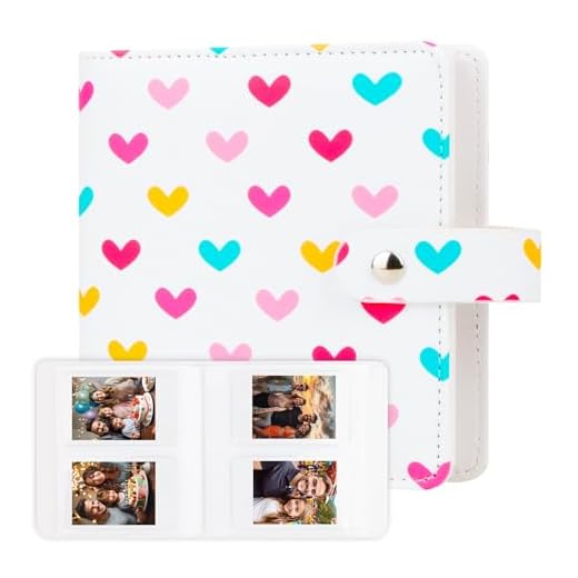 112 Pockets Photo Album for Fujifilm Instax Mini Camera, Small Album for Polaroid 2x3 Films, Leather Cover, 2x3 Photo Album for Instax Mini 12 11 9 40 90 8 7 Evo LiPlay Instant Camera (White)