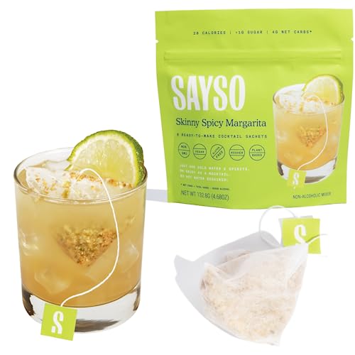 Sayso Cocktail Tea Bags - Skinny Cocktail Bundle - Margarita And Paloma Instant Cocktail Mixers Or Mocktail Mixers - No Hot Water Needed - Low Sugar, Low Calorie, Real Ingredients #TOP1