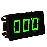 HWMATE 3-Wire Digital Voltmeter DC 0.00-30.0V with Green LED Display and Reverse Polarity Protection