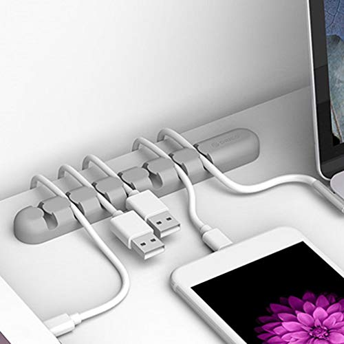 Organizador de cabos e fios Com cola Tipo Hub Silicone Orico