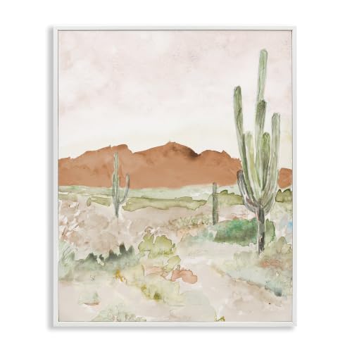 Cactus Desert Cliffs Southwestern, 11 x 14 Inch Framed Giclée Print