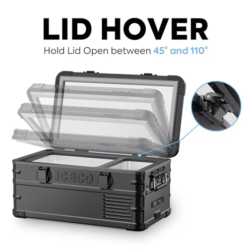 Image of ICECO APL20 Portable Freezer with DC Cable, 21 Qts 12V Refrigerator, Aluminum Car Fridge with SECOP Nano Compressor, -4℉~68℉, 12 Volt Electric Cooler Powered by AC /DC or Solar, for Boat, Truck
