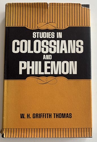 Studies in Colossians and Philemon 0801088100 Book Cover