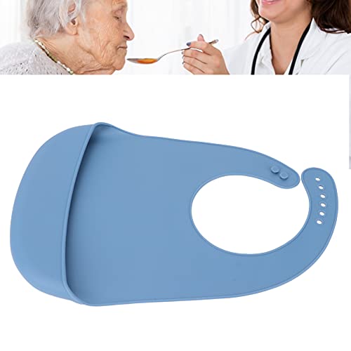 ZJchao Babadores para adultos para comer, babadores de silicone para idosos adultos, protetor de rou