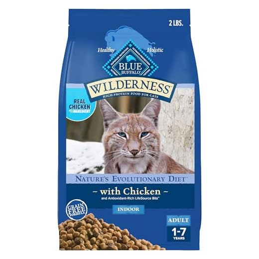 Blue Buffalo Wilderness Nature's Evolutionary Diet High-Protein, Grain-Free Natural Dry Food for Adult Cats, Chicken, 2-lb. Bag