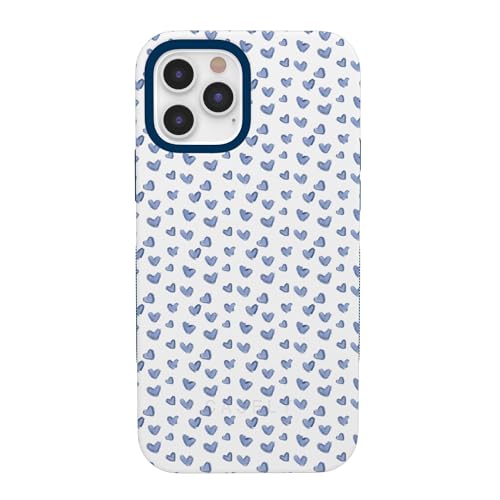 Casely iPhone 12 Pro Max Case | Lovebug | Blue Hearts | Bold Protective Design | Compatible with MagSafe
