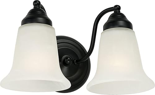 Miniatura 6 de Capital Lighting 1363BB-117 Brady - Soporte de pared de cristal de alabastro sintético, 3 luces, 300 vatios totales, 7 pulgadas de alto x 19 Bronce