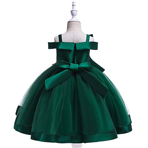 Kissourbaby Girls Dresses 7-16 Party Dress Toddler Girl Party Dress Girl Flower Dress Prom Dresses For Girls Size 5 6T Easter Pageant Party Dress Sundress For Girls Holiday Summer Dressy (Green,120) #TOP2