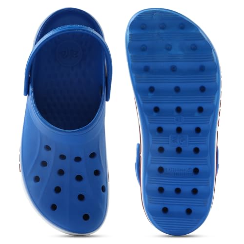 Image of Liberty A-HA LITEWALK Casual Slingback Clogs for Men with EVA Sole | Breathable and Lightweight | Soft Comfortable Footbed | Stylish Home Footwear | Slip On Comfort (Blue 7)