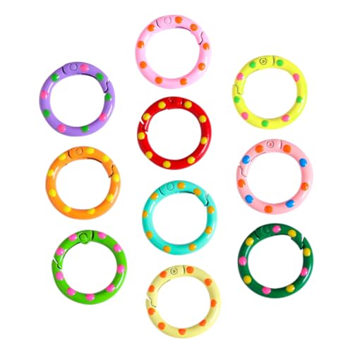 KAILIKETIY 10Piezas Anillos de Metal Encuadernación de Tarjetas Didácticas Clip Desconexión Organizar
