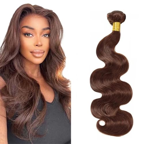 Extensiones de cabello humano body wave color marrón chocolate con doble cosido