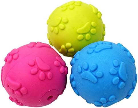 Nlmskzzy Dog Squeaky Balls ，Dog Balls for Small Medium Large Dogs Squeaky Toy Balls 3 Pcs