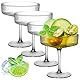 VEGOATY Cocktailgläser, 4 Stück Martini Gläser Cocktailgläser Set, Vintage-Coupé-Gläser-Set langer Stiel Weingläser Longdrinkgläser für Espresso Martini Champagner Cocktail-300ml