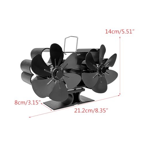 Ventilateur poêle à bois stopper perte chaleur ventilateur auto-alimenté - 4