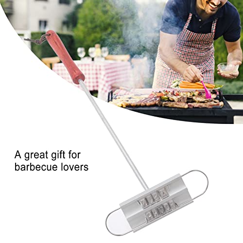 Hierro para marcar carnes con mango de madera miniatura 5