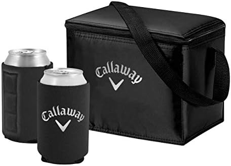 Callaway Soft Cooler Bag Gift Set with Magnetic Koozies, Black