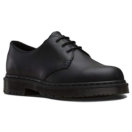 Dr. Martens, Unisex Mono 1461 Slip Resistant Service Shoes, Black, 8 US Men/9