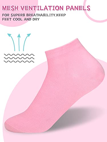 Funtery 20 Pairs Pink Purple Ankle Socks for Girls Breathable Low Cut No Show Pastel Socks4