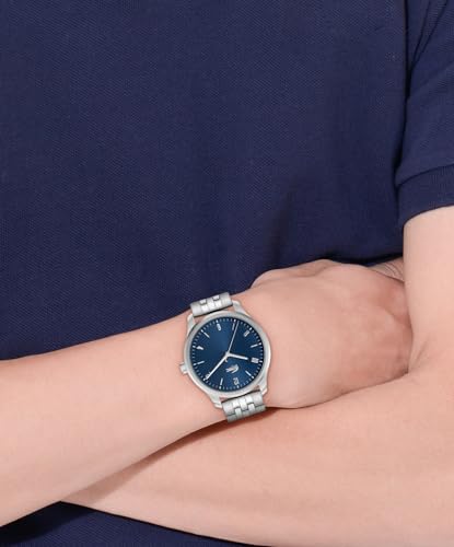 Image of Lacoste Lisbon Men's 3H Quartz Watch, Stainless Steel Wristwatch, Water Resistant up to 5 ATM /50 Meters, Stylish Watch, 42mm