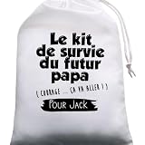 Grande pochette personnalisé pour jeune ou futur papa pour boite a papa
