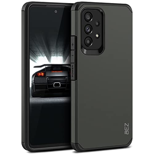 BEZ Coque Samsung A53 5G, Coque Samsung A53, Etui pour Galaxy A53 5G, Housse pour Samsung Galaxy A53 5G Antichoc Survivor Double Protection Resistante, Gris Cover