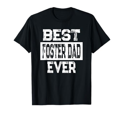 Familia de padres Vintage Best Foster Dad Ever Camiseta