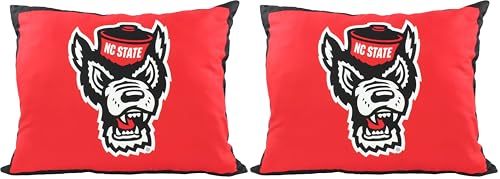 College Covers Throw Pillow, 28 in x 20 in, NC State Wolfpack (Pack of 2)