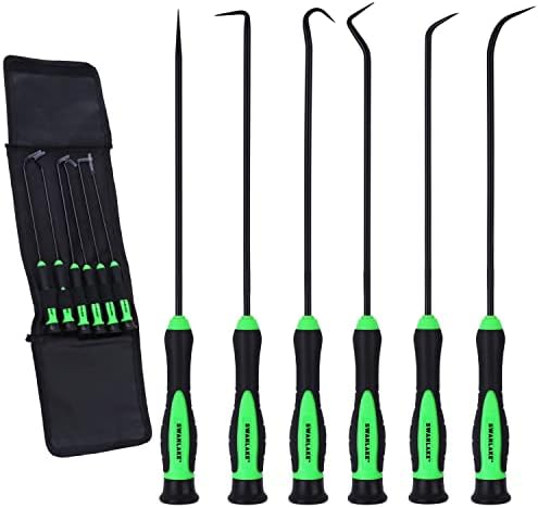 SWANLAKE Pick and Hook Set, Pick Tool Set for Car Auto Oil Seal/O-Ring Seal Gasket Pick Mini Hooks Puller Remover (6PCS)