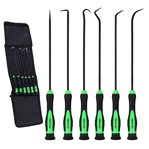 SWANLAKE Pick and Hook Set, Pick Tool Set for Car Auto Oil Seal/O-Ring Seal Gasket Pick Mini Hooks Puller Remover (6PCS)