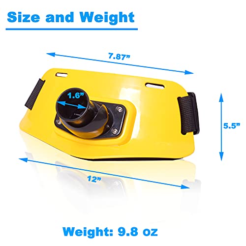 VNAKER Suporte para vara de pesca/cinto de pesca com suporte ajustável - Versão espessa (amarelo)