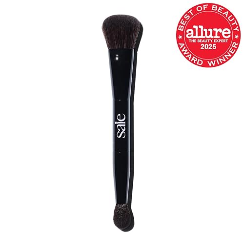 Miniatura 9 de Saie The Fluffy Brush - Cepillo de maquillaje suave y multiusos prensado + suelto, cepillo de maquillaje esponjoso con punta cónica para una