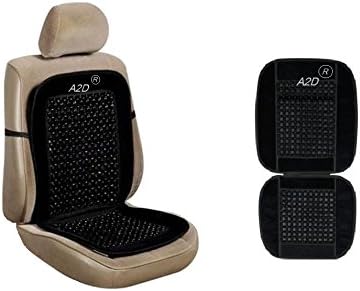 A2D Premium Black Car Wooden Velvet Border Bead Seat Cover for Maruti Suzuki Wagon R Stingray