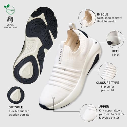 Image of Neeman's Unisex Begin Walk 'Breeze' Slip Ons Shoes | Breathable Knit Upper with Cushioned Insole & Supportive Midsole for Everyday Comfort
