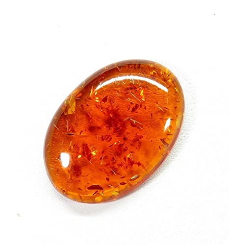 Ambre naturelle certifiée de 21,50 carats pour un bijou de lithothérapie d'exception