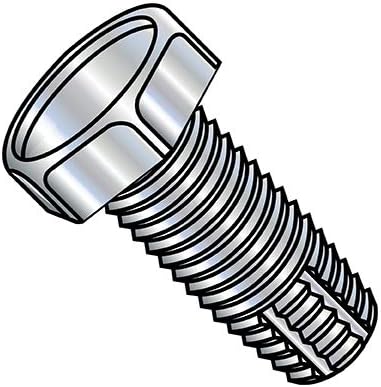 10-24X1 Unslotted Indented Hex Thread Cutting Screw Type F Fully Threaded Zinc (Pack Qty 5,000) BC-1016FH by Shorpioen - Made in USA