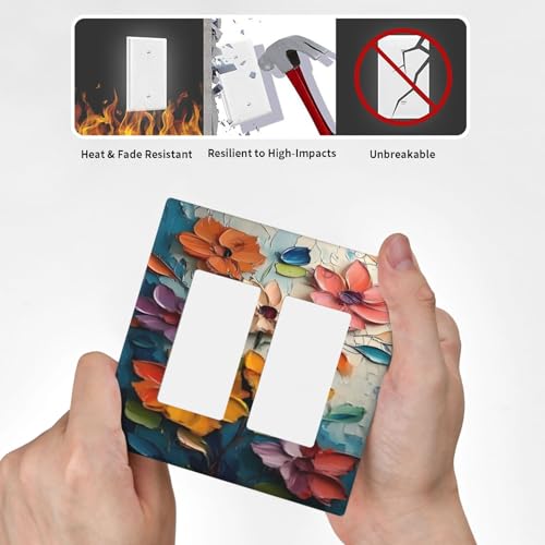 Cubiertas decorativas para interruptores de luz de 2 bandas y placa frontal 7