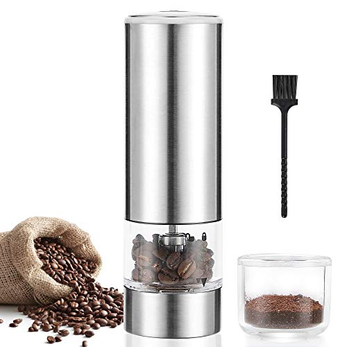 Moongiantgo Kaffeemühle Elektrisch Tragbar & Kompakt mit 5 Präzisen Stufen Einstellbar Keramischer Konischer Grat…