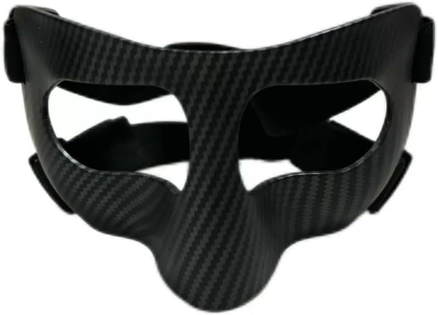 Lightweight Carbon Fiber Face Mask Nose Guard Designed for Basketball For Football with Adjustable Fit and Ventilation to Reduce Injury Risk