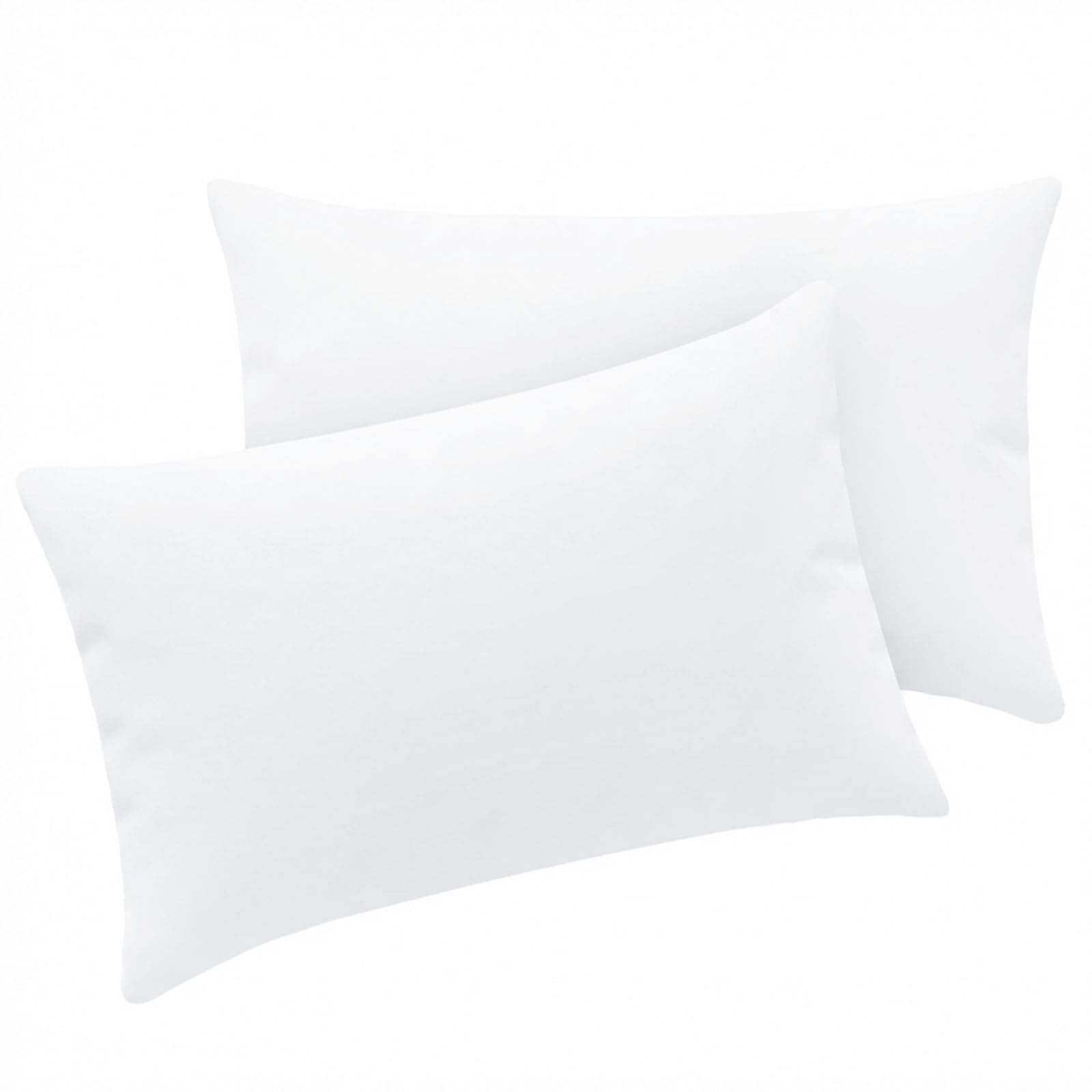 Tifschlaf Kissenbezug 30x50 2er Set - Kopfkissenbezug 50x30 Weiß mit Reißverschluss aus Mikrofaser Weich, 30 x 50 cm Weiss Pillow Case