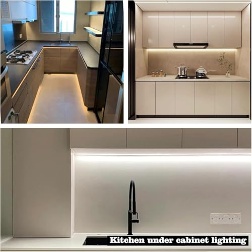 Image of USB Type-C Powered 1M /3.28Ft 5V COB LED Strip Light with Dimmer of Memory Function,Pure White 6000K,640LEDs,Flexible Tape Light for TV Monitor Backlight,Mirror,Cabinet,Wardrobe,Cupboard DIY Lighting