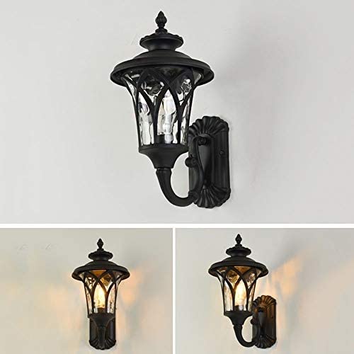 Applique murale aluminium noir vintage E27 retro pour jardin