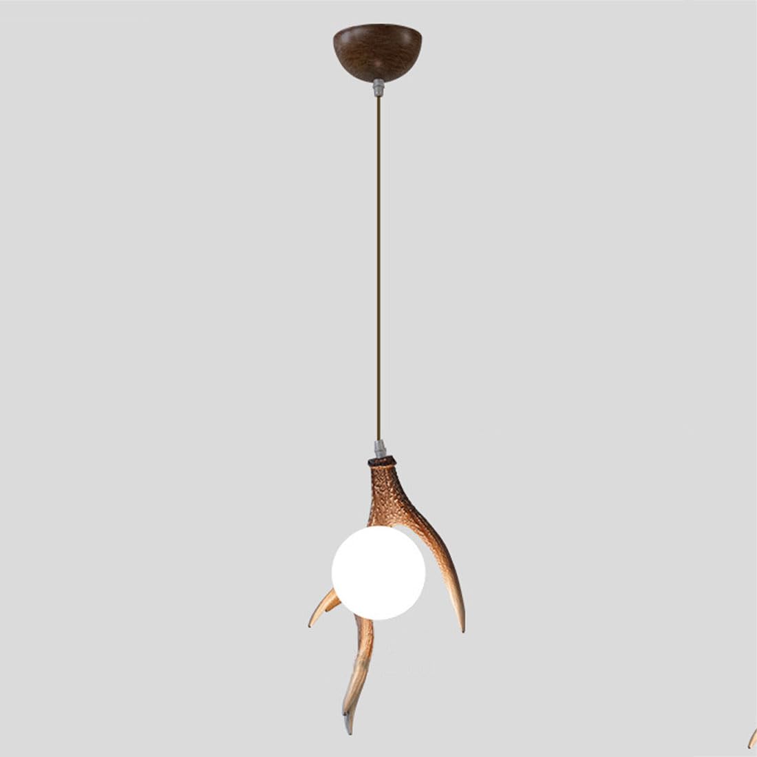 KXEcoLife G9 creative antler lamp, Scandinavian chandelier, entrance decorative for restaurant bar card seat cafe B&B log cabin chandelier,K