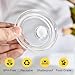 FECBK 8 Pcs Acrylic Lids for 16 oz Glass Cups Plastic Tumbler Replacement Lids Spill Proof Reusable Glass Cup Lid for Beer Can Iced Coffee Cups Drinking Glasses - Crystal