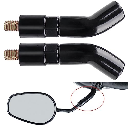 KACEPAR Spiegelschaftverlängerungen, Metallschwarze Spiegelschaftverlängerungen, passend für H/a*rley Sportster X883 1200 Iron 883