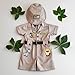 Costumes Club Personalized Handmade Safari Explorer Costume for Toddler - Zoo Keeper Jumpsuit for Kids - Halloween Safari Guide Outfit (12-18 Months, Beige)