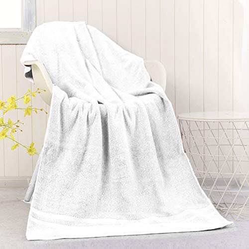 Talvania Bath Towel Set - Luxury Hotel Bath Towels 100% Ring Spun Cotton 8 Piece Towel Set; 2 Bath Towels, 2 Hand Towels and 4 Washcloths Perfect for Bathrooms, Guest Room, Spa or Hotels (White)