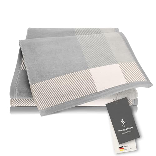 biederlack® Kuscheldecke aus Baumwolle und Polyarcyl I Made in...